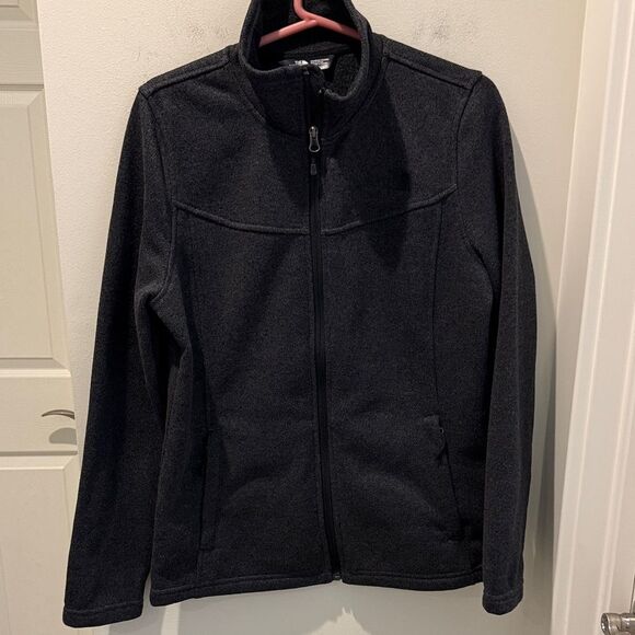 The North Face Women's Dark Gray Full Zip Fleece Jacket size Large - Picture 1 of 11